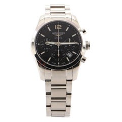 Used Longines Conquest Classic Chronograph Automatic Watch Stainless Steel 41