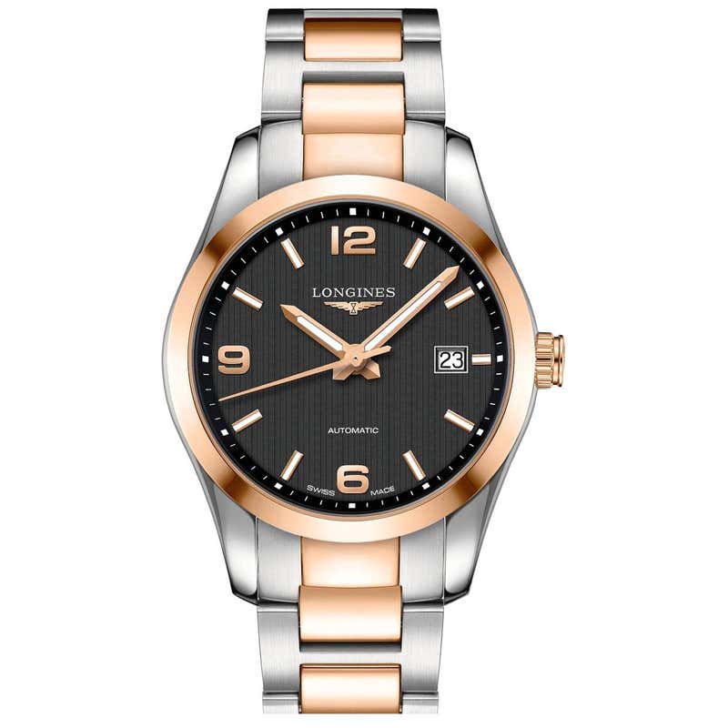Longines Rose Gold Conquest Wristwatch at 1stDibs