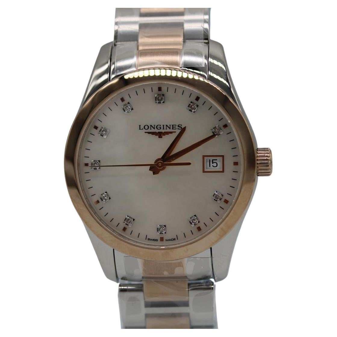 Longines Conquest Classic Mother of Pearl Diamond Dial 34mm Ref. L2.386.3.87.7 in vendita