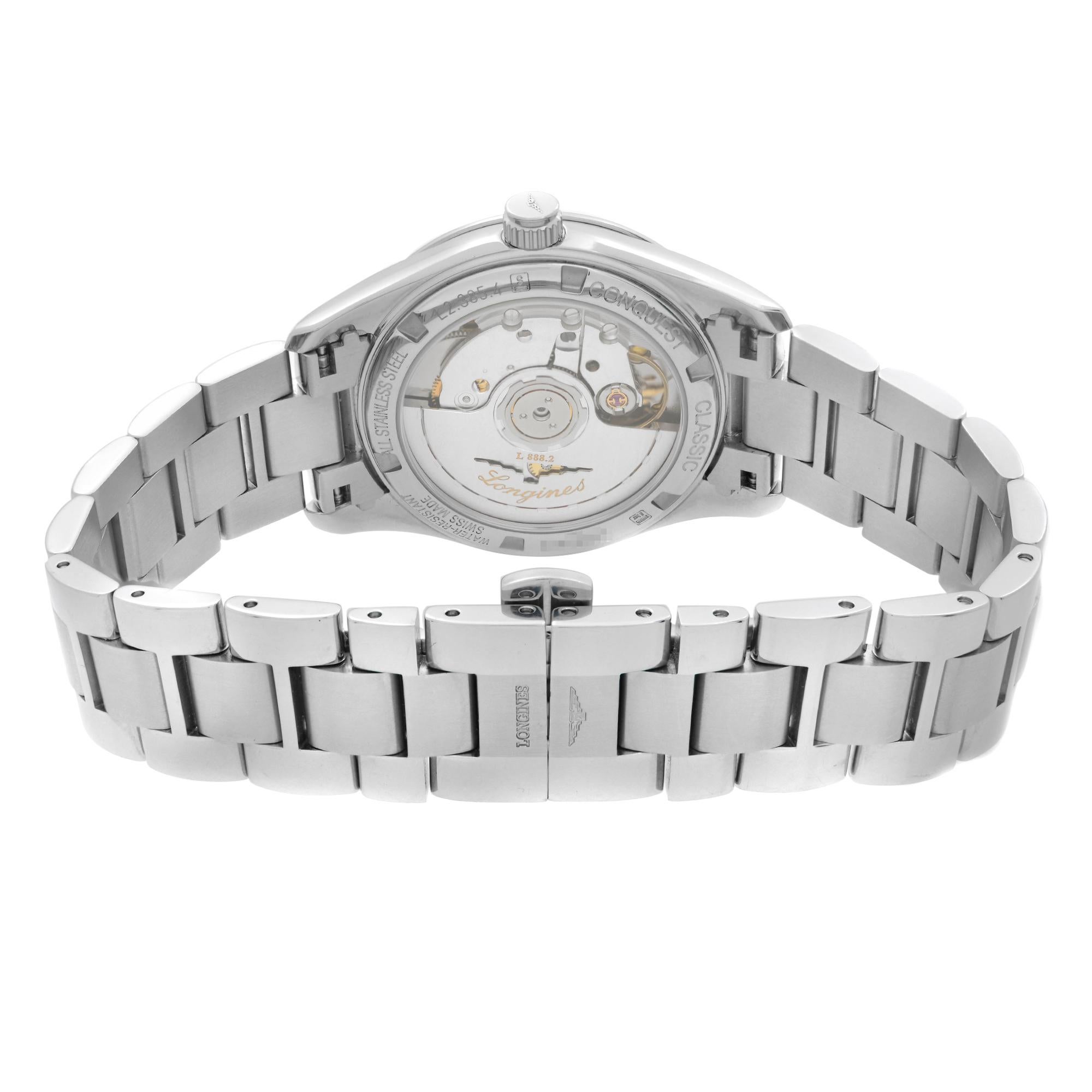Longines Conquest Classic Steel MOP Dial Automatic Ladies Watch  L2.385.4.87.6 at 1stDibs
