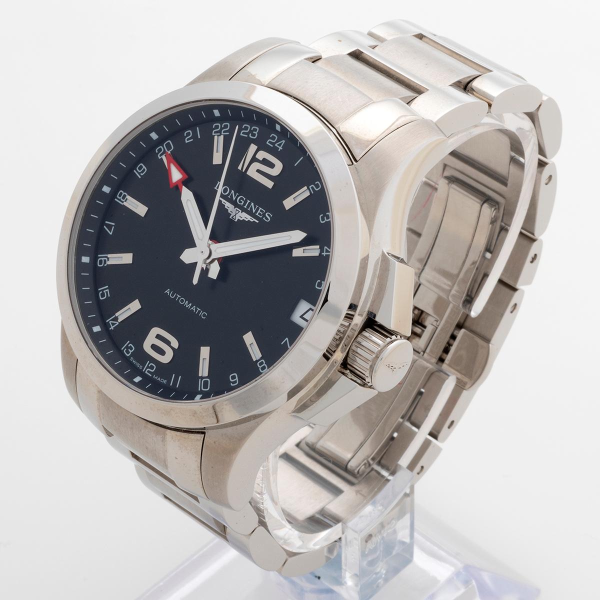 Longines Conquest GMT Rare Ref (L36874566). Movimiento automático, caja de 41 mm, juego completo. en Bueno Estado en Canterbury, England