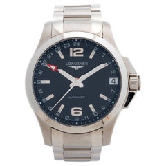 Longines Conquest GMT Rare Ref (L36874566). Auto Movement, 41mm Case, Full Set.