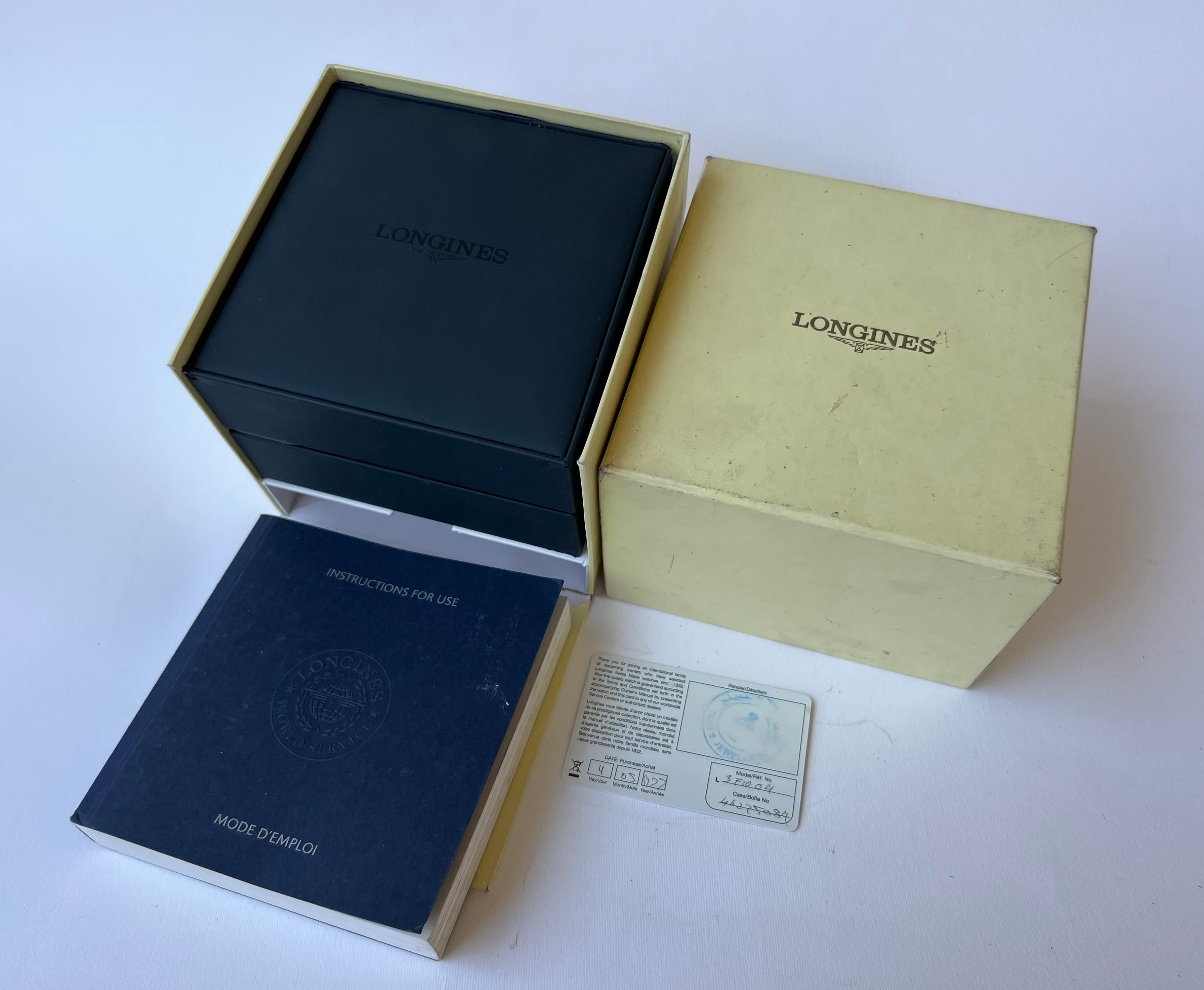 Longines Conquest L3.700.4 Chronograph Datum Divers Uhr sale Full Set 7