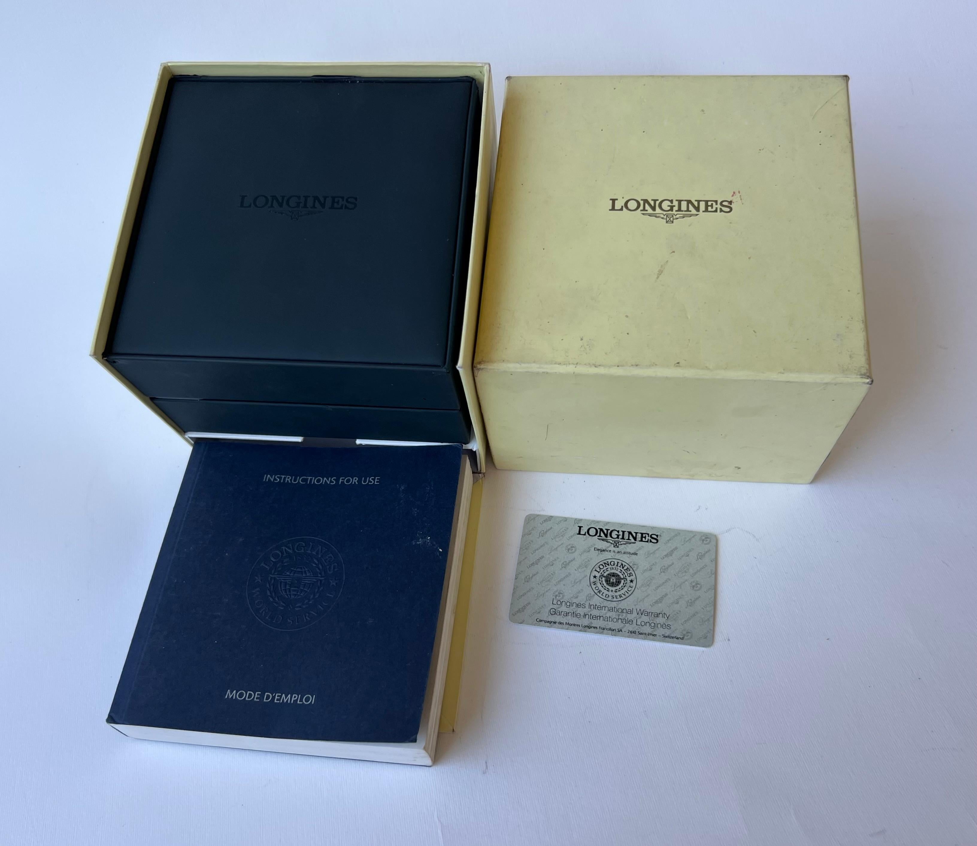 Longines Conquest L3.700.4 Chronograph Datum Divers Uhr sale Full Set 8