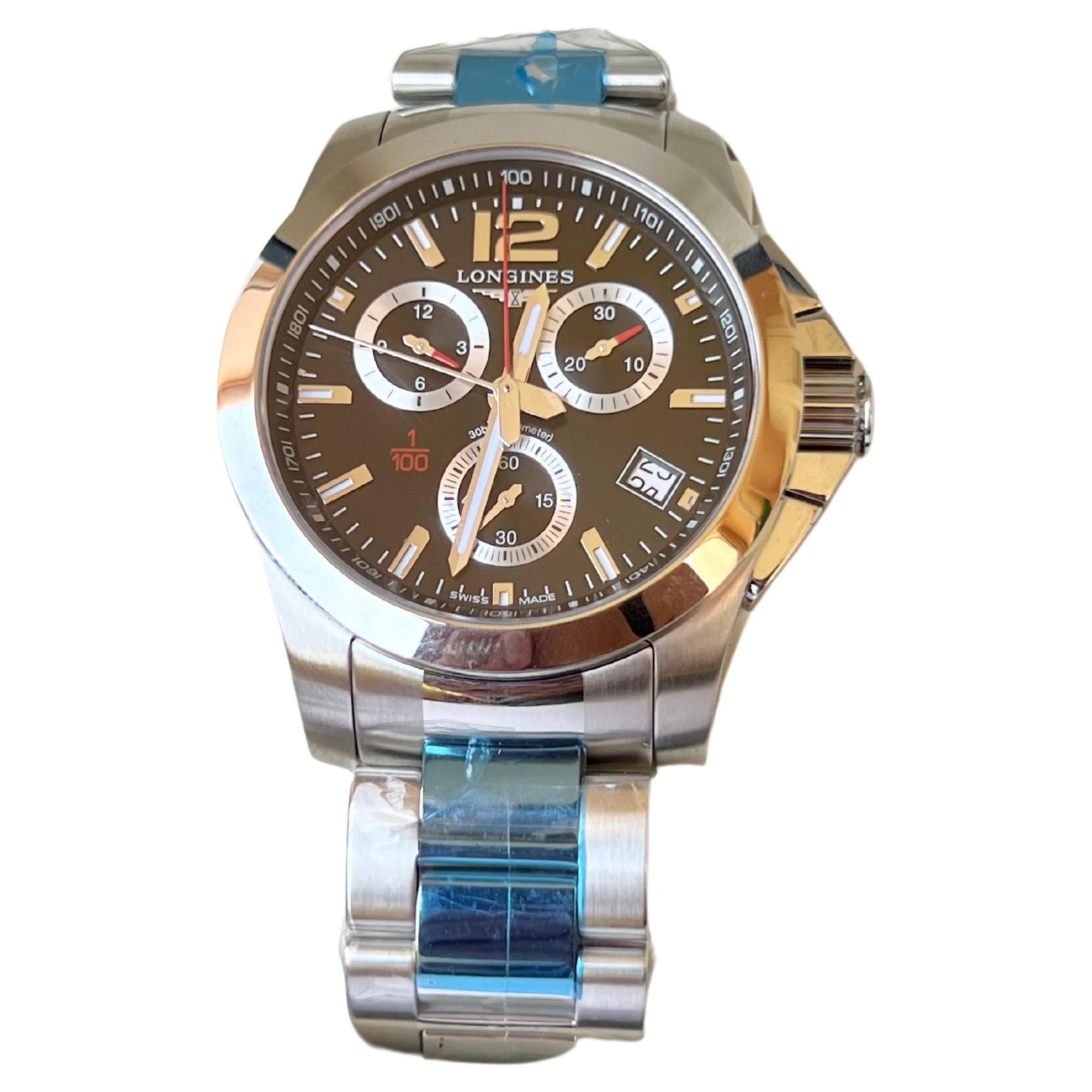 Longines Conquest L3.700.4 Chronograph Datum Divers Uhr sale Full Set Herren