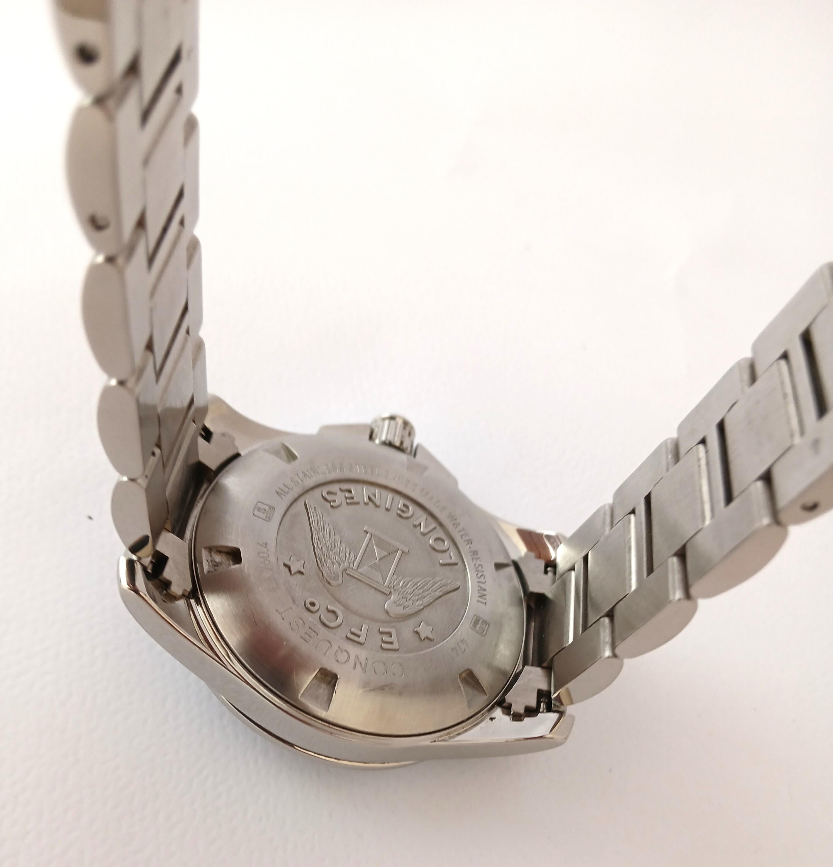 Reloj de caballero Longines Conquest L3.760.4 Esfera azul 43mm Acero en venta 7