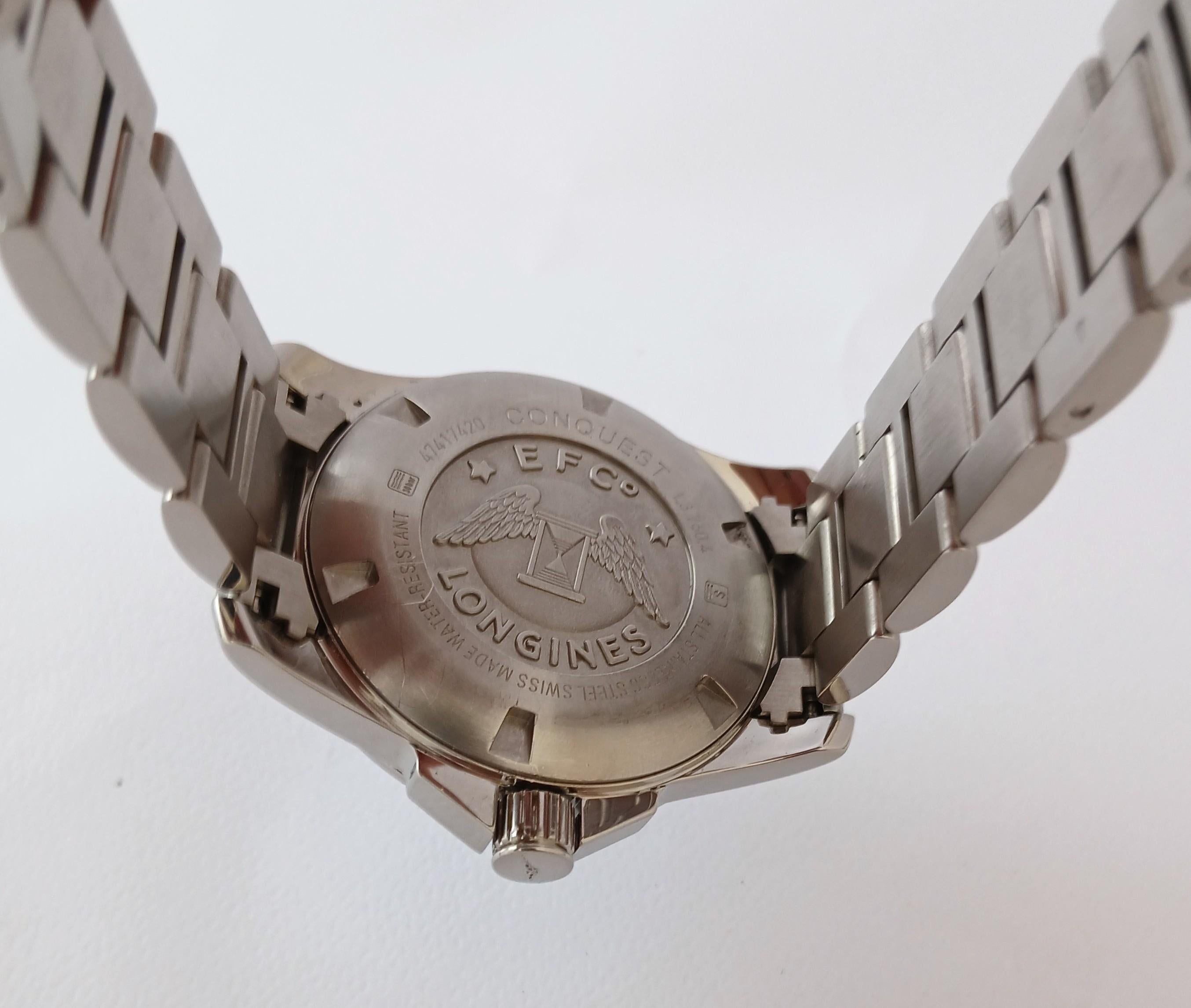 Femenino o masculino Reloj de caballero Longines Conquest L3.760.4 Esfera azul 43mm Acero en venta