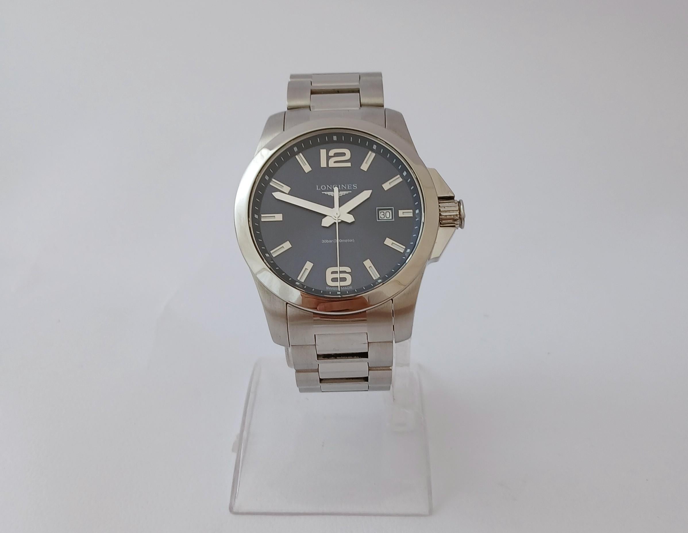 Reloj de caballero Longines Conquest L3.760.4 Esfera azul 43mm Acero en venta 1