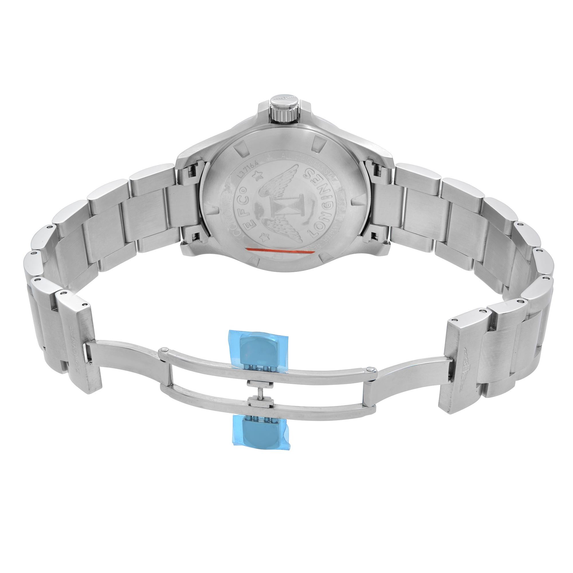 longines conquest silver dial
