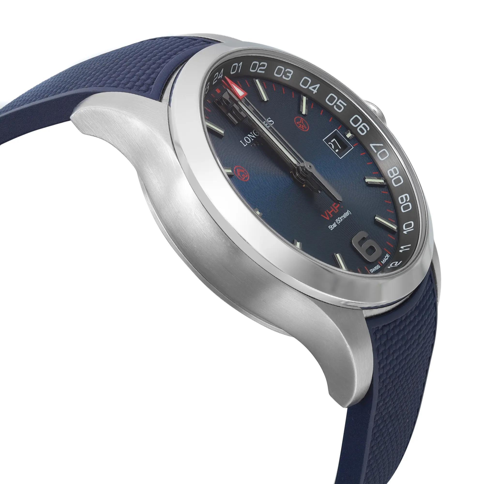 Men's Longines Conquest V.H.P. GMT 41mm Steel Blue Dial Quartz Men Watch L3.718.4.96.9