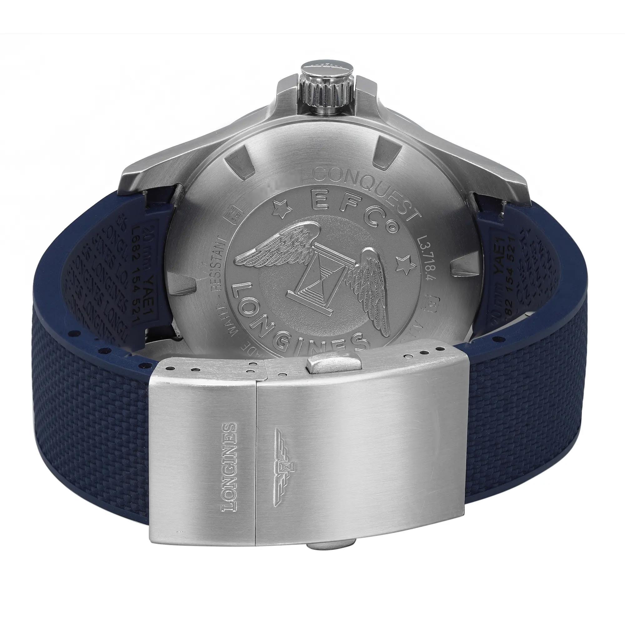 Longines Conquest V.H.P. GMT 41mm Steel Blue Dial Quartz Men Watch L3.718.4.96.9 1