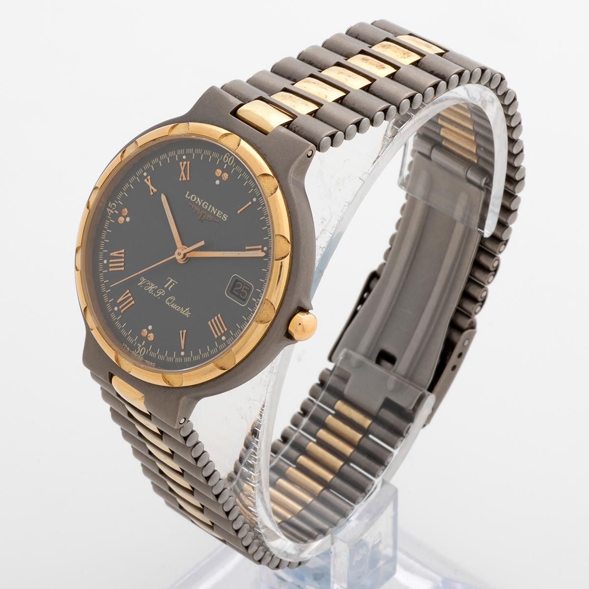 Longines Conquest VHP (very high precision) TI Ref 21470.91. Titanium, c 1990 In Good Condition In Canterbury, England