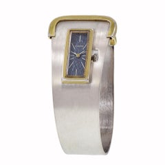 Longines Cuff Watch Sterling Silver and Vermeil