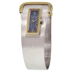 Longines Cuff Watch Sterling Silver and Vermeil