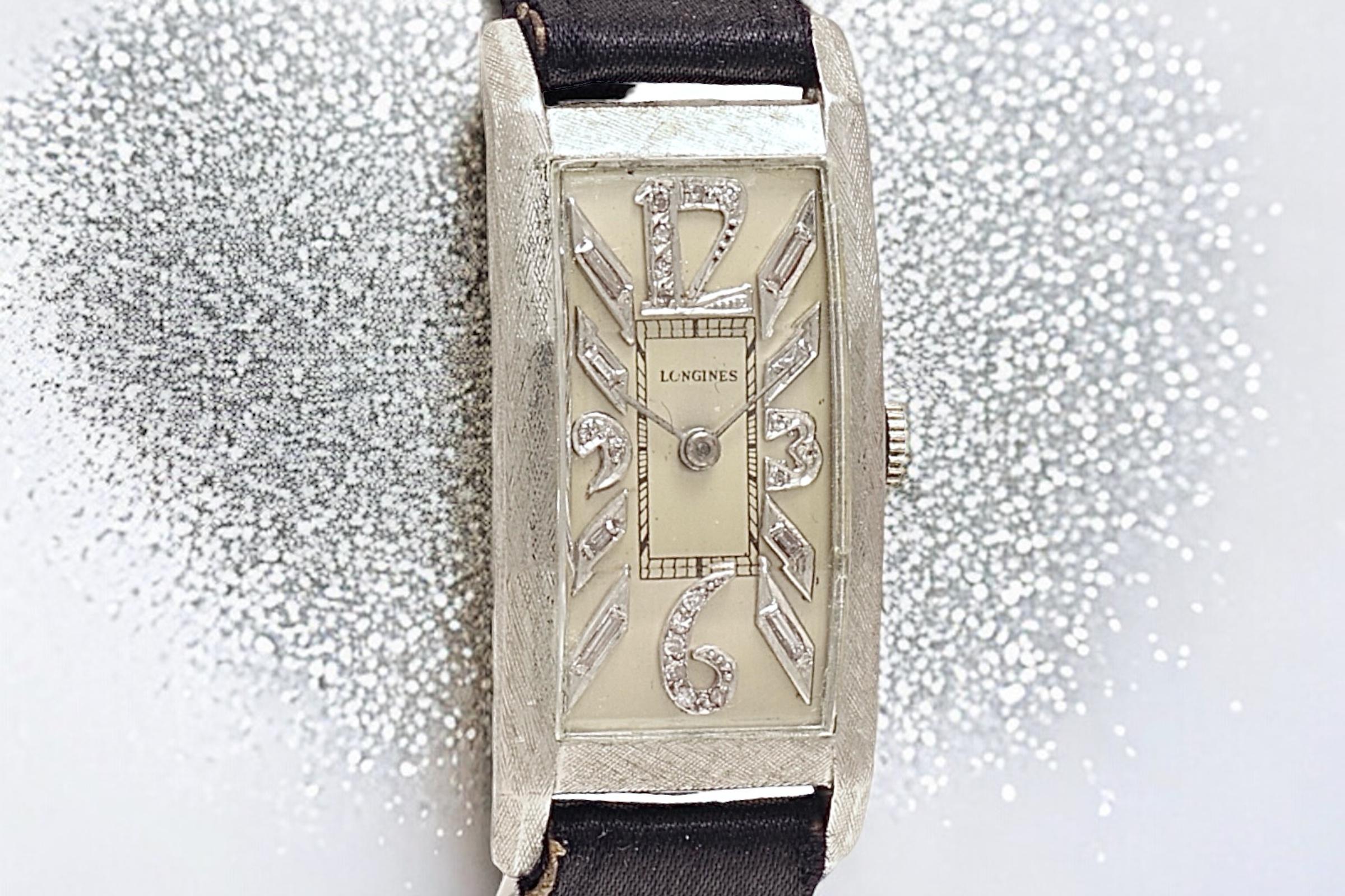 Longines Curvex Platinum Cal. 9L Collectors Wrist Watch For Sale 2