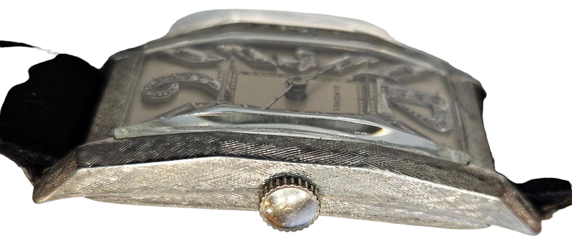 Longines Curvex Platinum Cal. 9L Collectors Wrist Watch For Sale 8