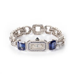 Montre-bracelet Longines à diamants:: circa 1950