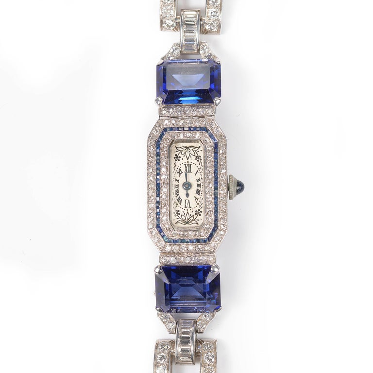 Art Deco Longines Diamond Cocktail Wristwatch, Circa 1950 For Sale
