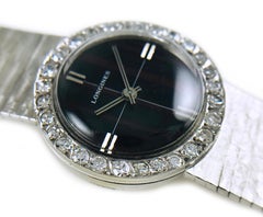 Longines Ladies White Gold Diamond Wristwatch, 1955