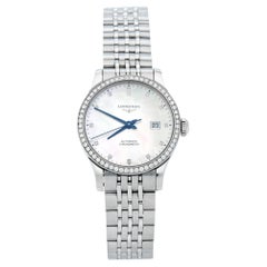 Used Longines Diamond Stainless Steel Record L23210876 Women's Wristwatch