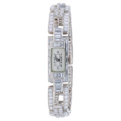 Longines Diamond Used Ladies Wristwatch - Platinum 6.50ctw One Year Warranty