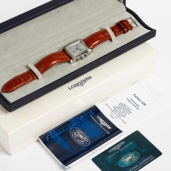 Longines Dolce Vita Chronograph Rot L5.656.4. Tank / Art Deco Stil Gehäuse. Y2003