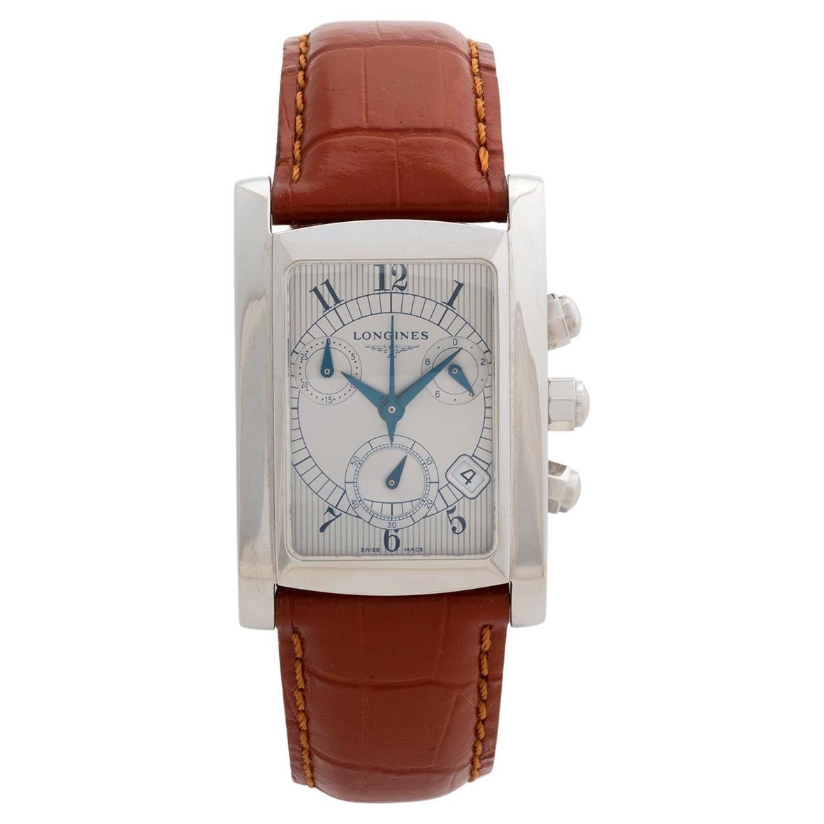 Longines Dolce Vita Cronógrafo Rojo L5.656.4. Tanque / Caja de estilo Art Déco. Y2003 en venta