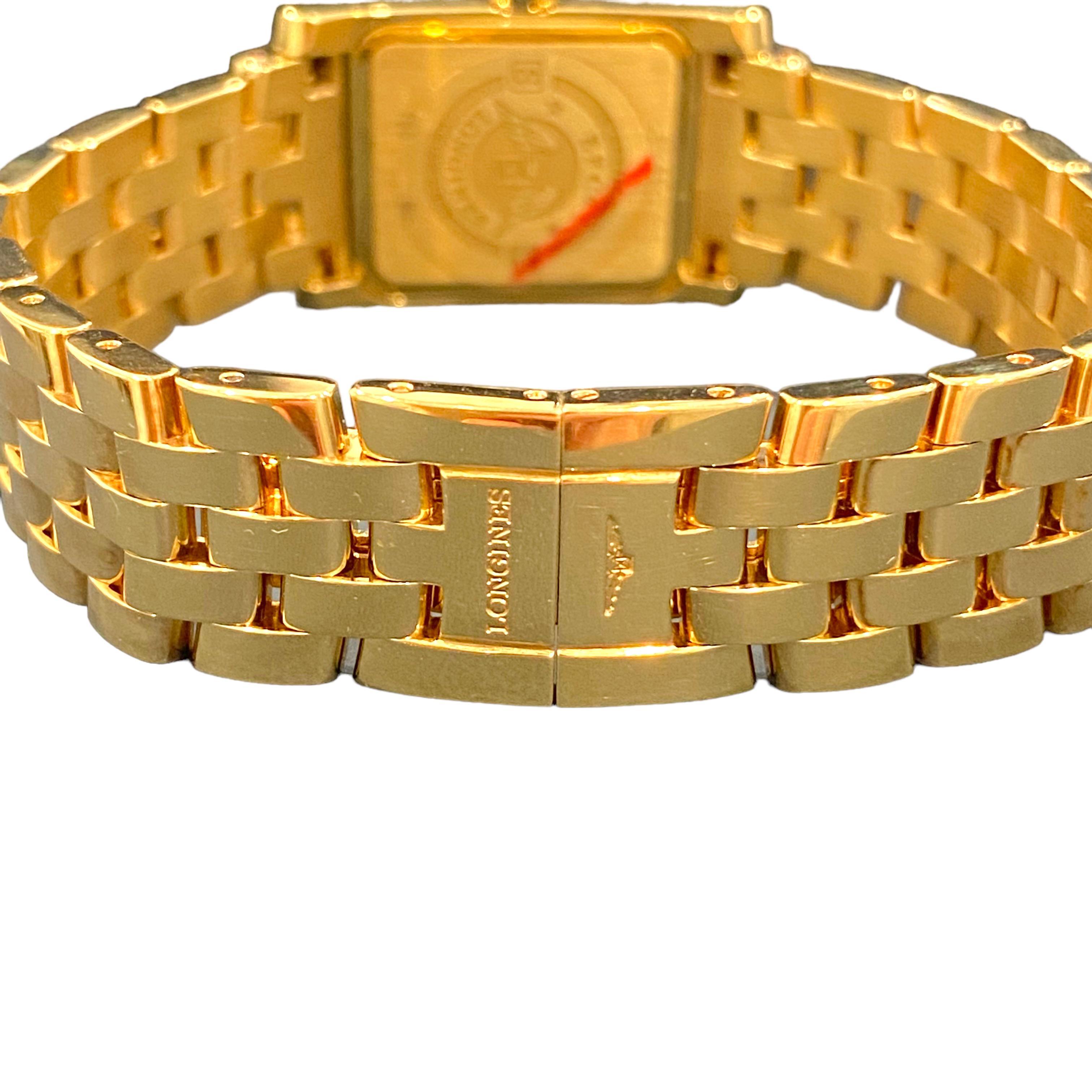 LONGINES DolceVita 18K Gelbgold Diamant-Armbanduhr Neu im Zustand „Neu“ in Henderson, NV