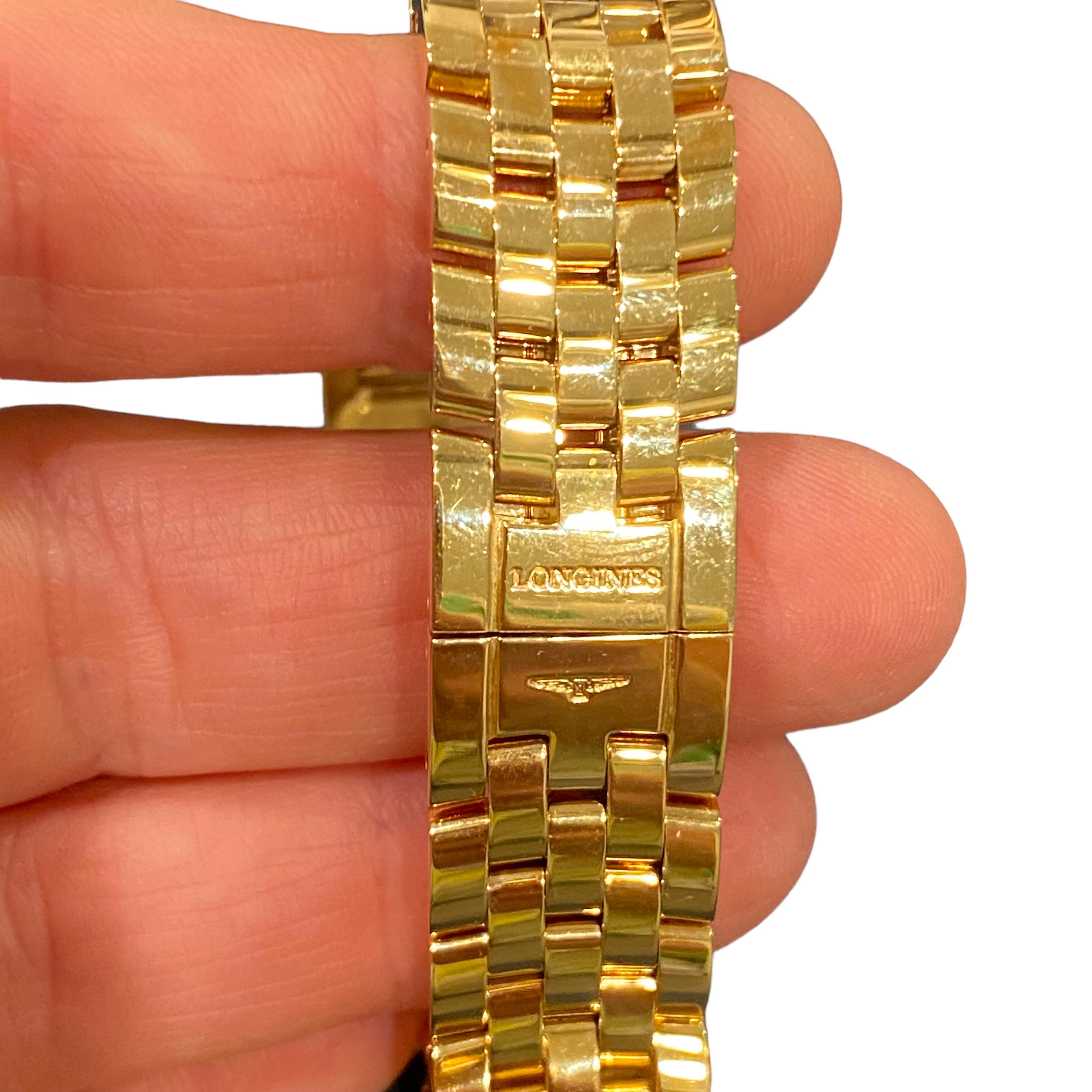 LONGINES DolceVita 18K Gelbgold Diamant-Armbanduhr Neu 1