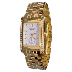 LONGINES DolceVita 18K Gelbgold Diamant-Armbanduhr Neu