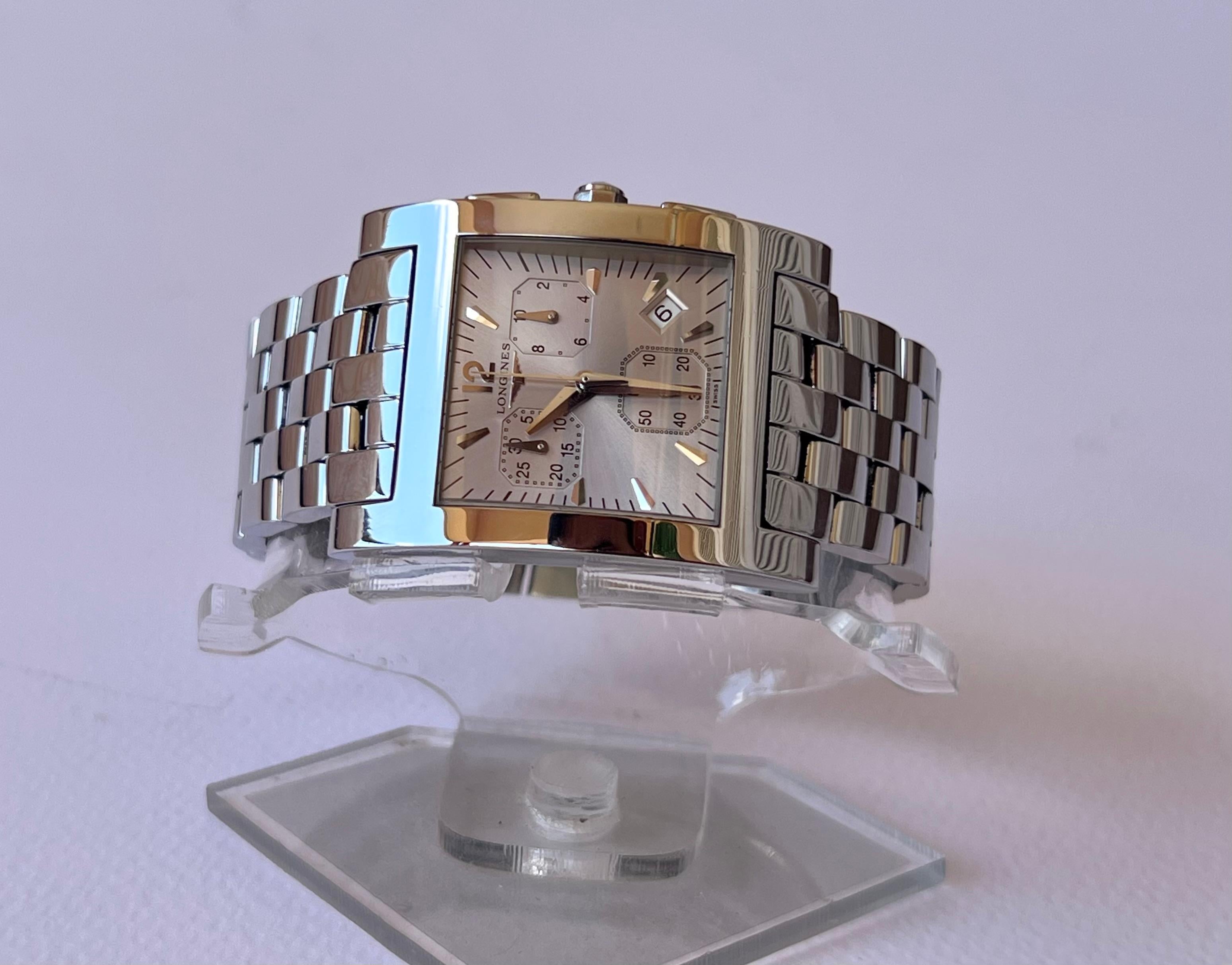 Longines DolceVita Dolce Vita Quadratische Uhr Ref L5.668.4 Chronograph 2