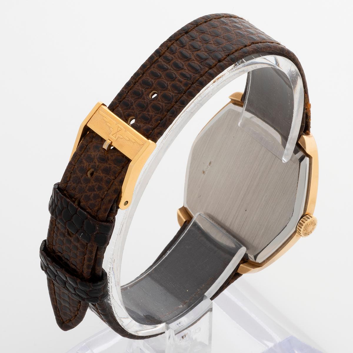 Women's or Men's Longines Dresswatch, Gold Capped Case, Hexagonal TV Shape Dial, 17 Jewel, c1975 For Sale