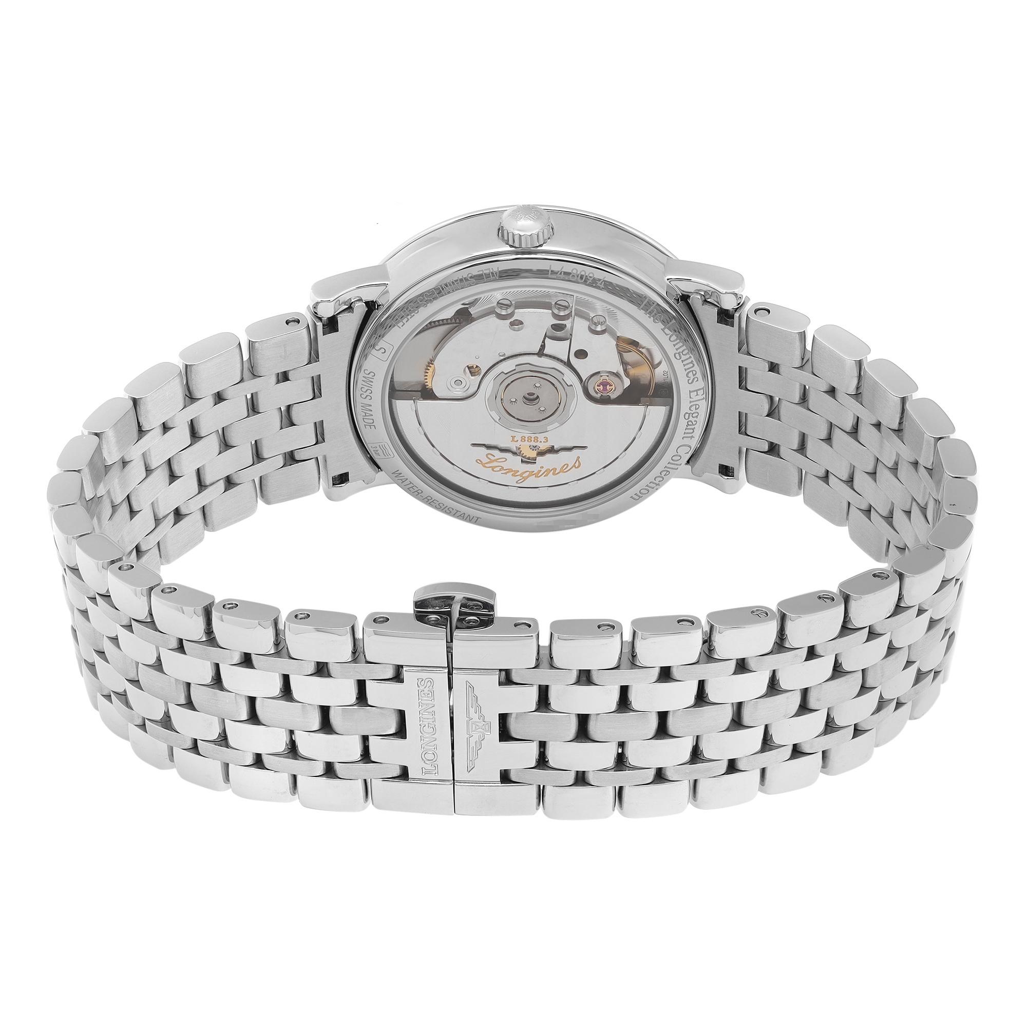 Longines Elegant Stainless Steel White Dial Automatic Ladies Watch L4.809.4.12.6 1