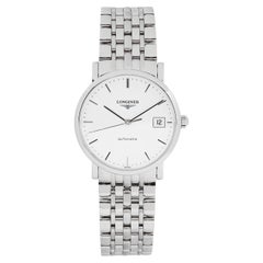 Longines Elegant Stainless Steel White Dial Automatic Ladies Watch L4.809.4.12.6