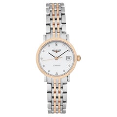 Longines Montre pour femme élégante en acier bicolore avec cadran en diamants MOP L4.309.5.87,7