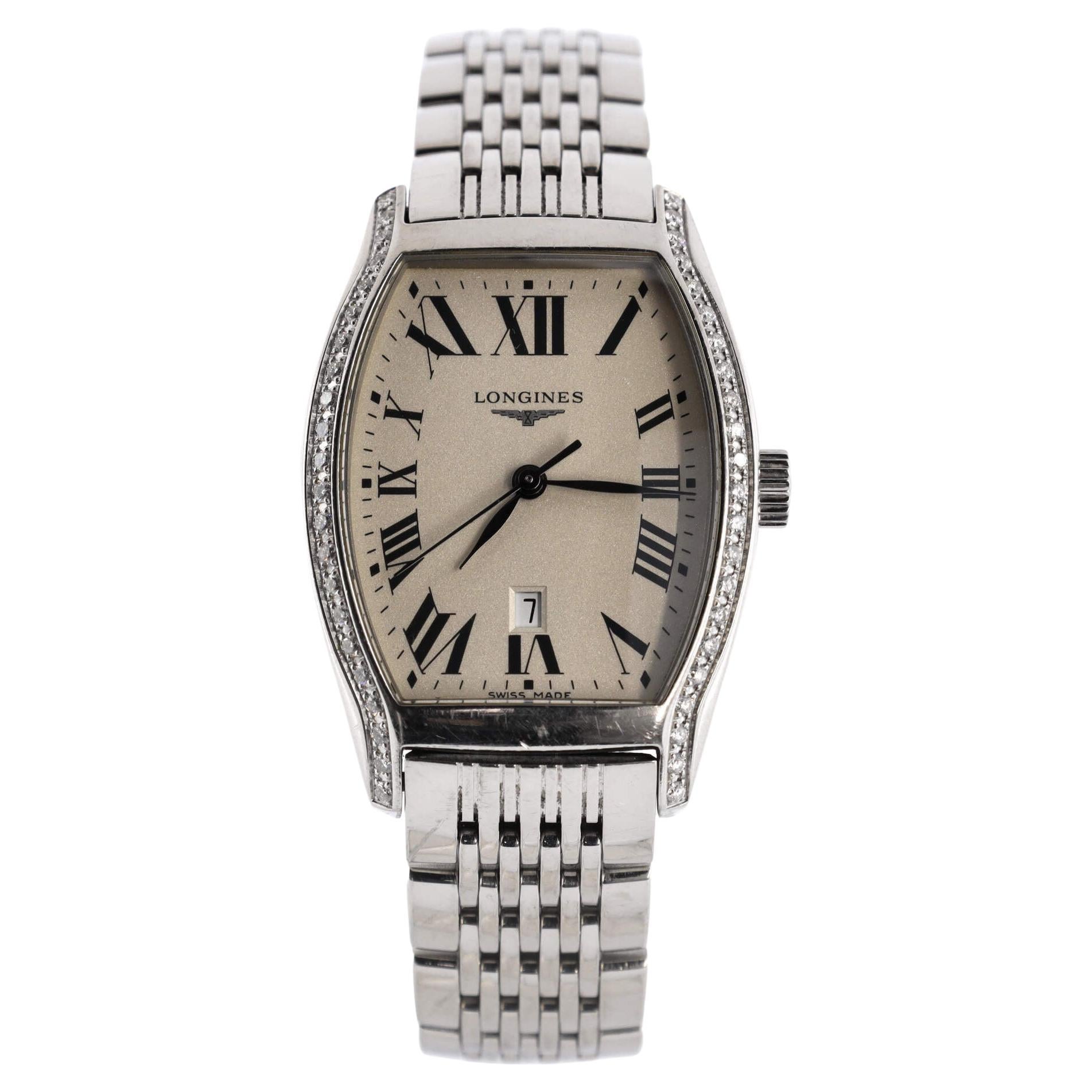 Longines Evidenza Automatic Watch Stainless Steel with Diamond Bezel 26