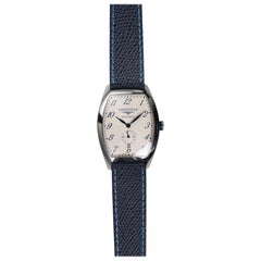 Reloj Longines Evidenza con esfera guilloché de acero inoxidable, años 1990-2000