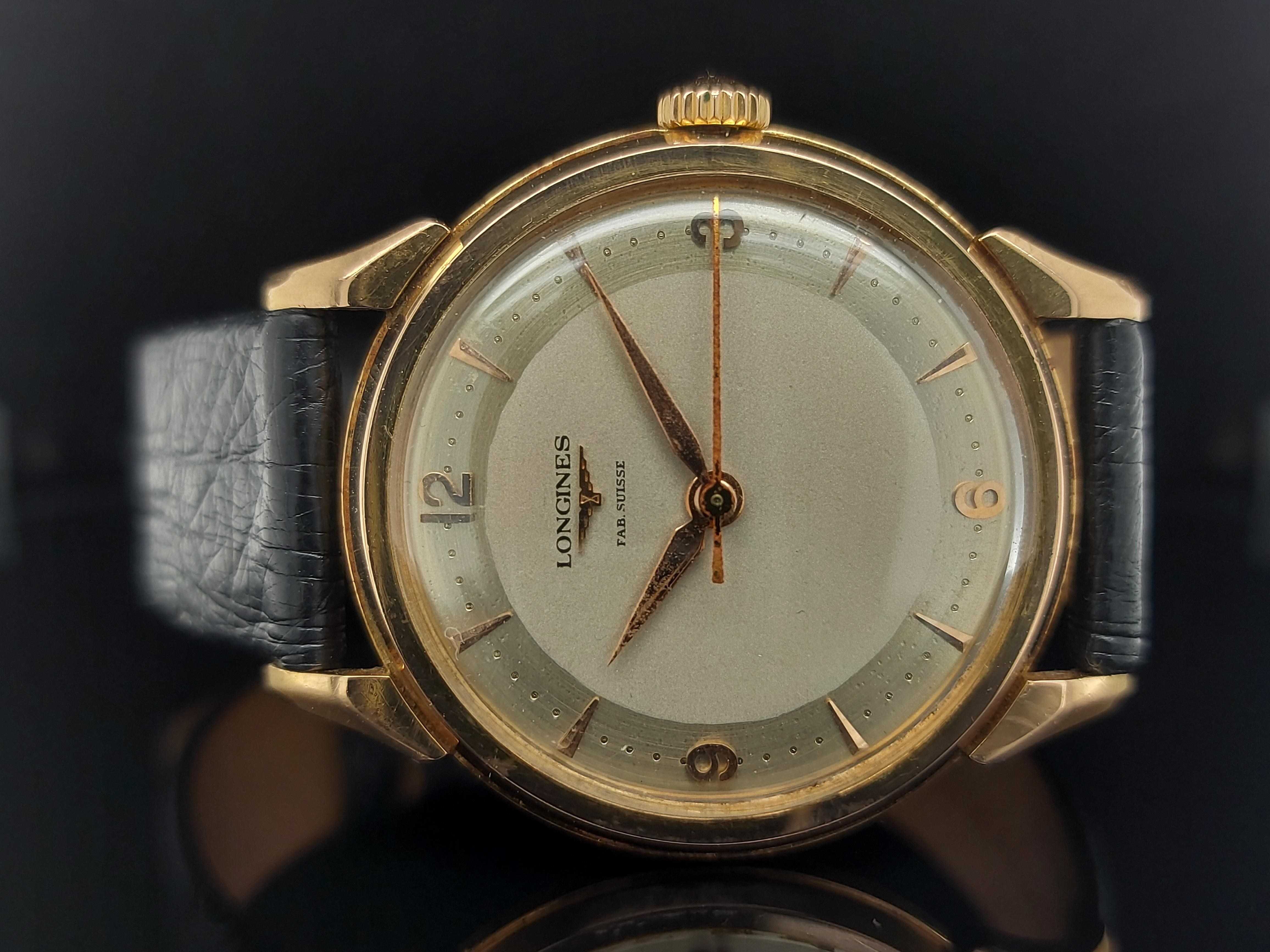 Longines Fab Suisse, 18 Karat Yellow Gold Case, Handwinding Wristwatch 9