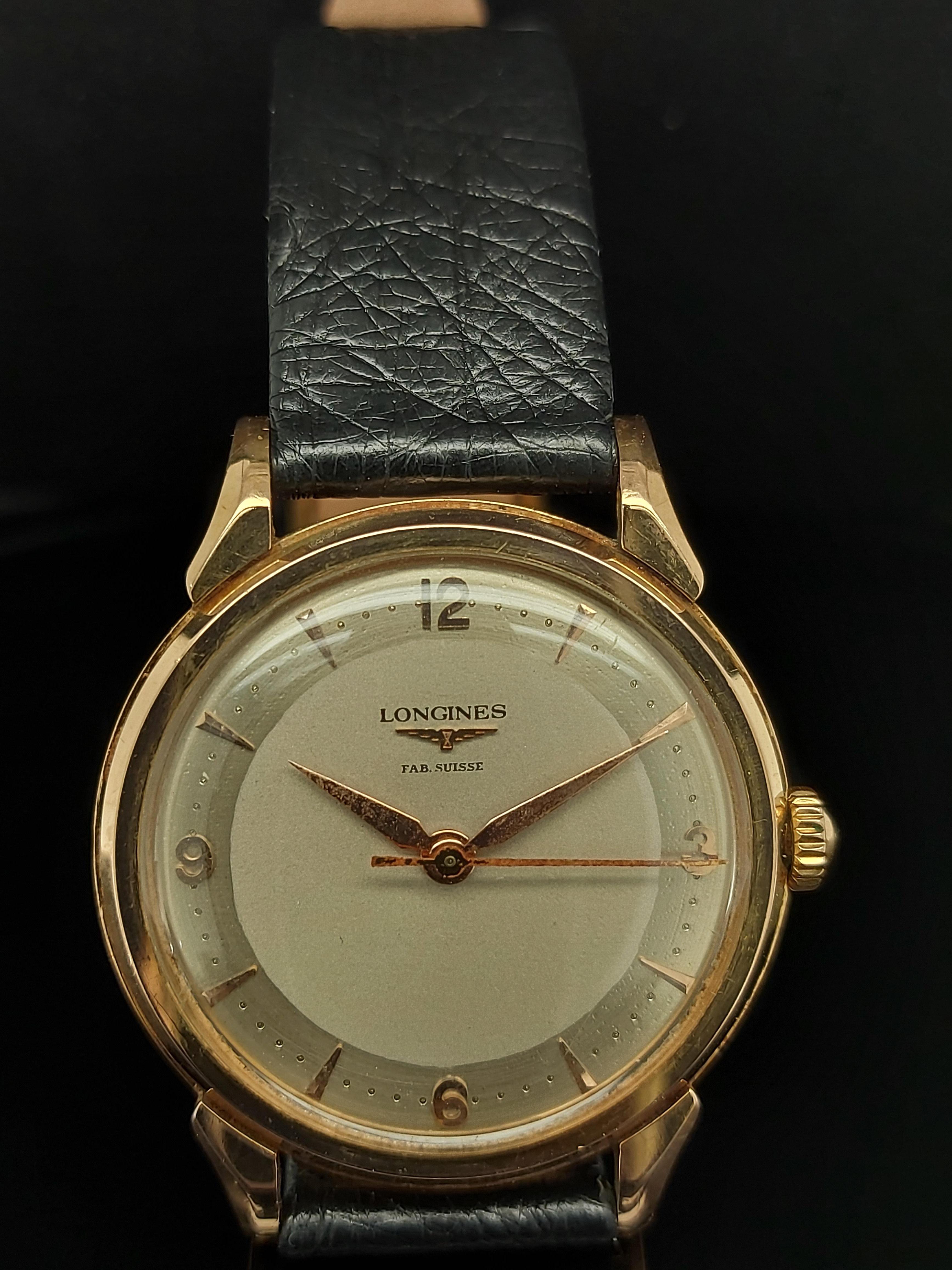 Longines Fab Suisse, 18 Karat Yellow Gold Case, Handwinding Wristwatch 3