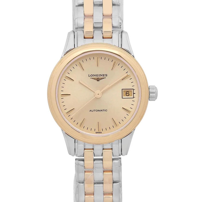 Longines Flagship 26mm Steel Champagne Dial Automatic Ladies Watch  L4.274.3.32.7 at 1stDibs