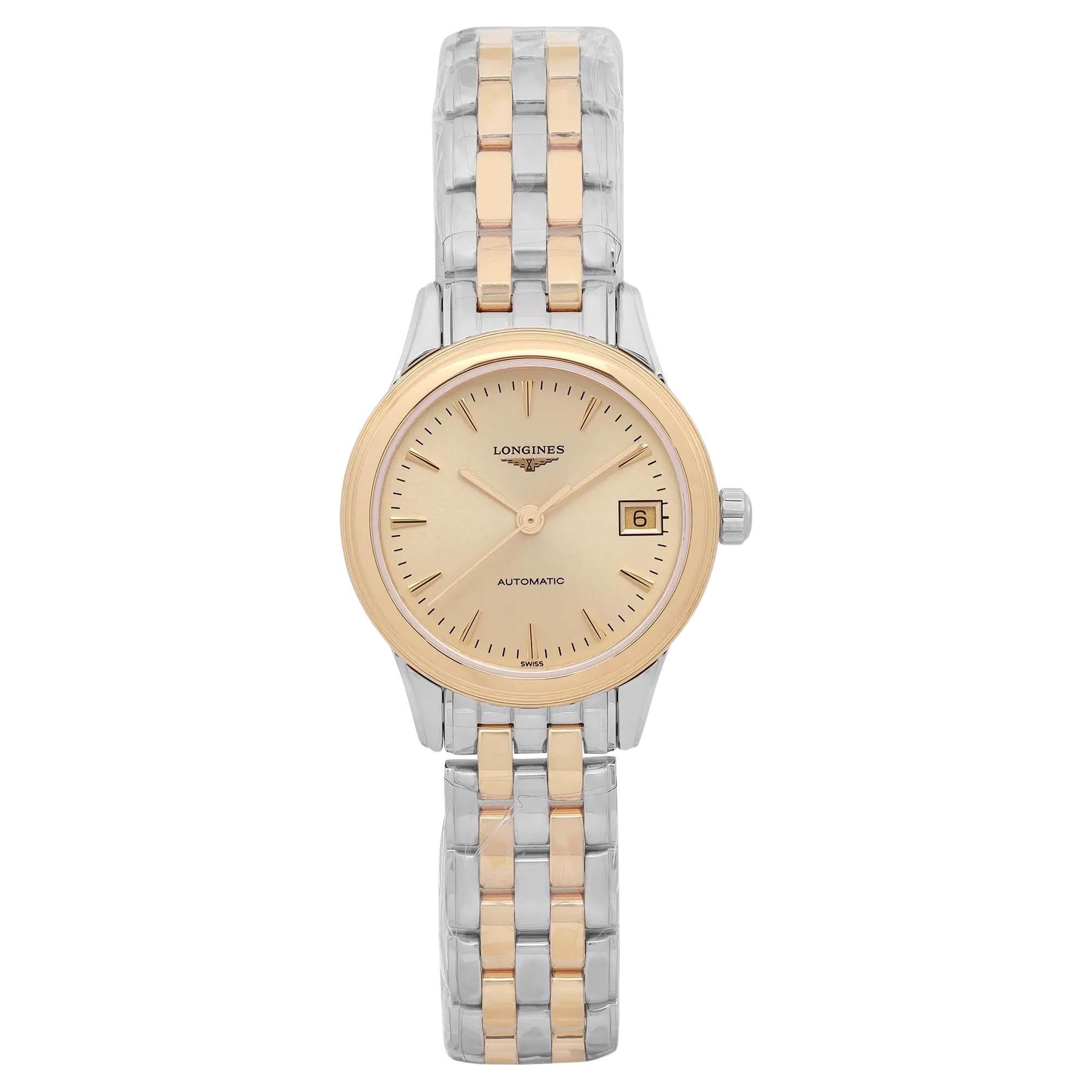Longines Flagship 26mm Steel Champagne Dial Automatic Ladies Watch L4.274.3.32.7 For Sale