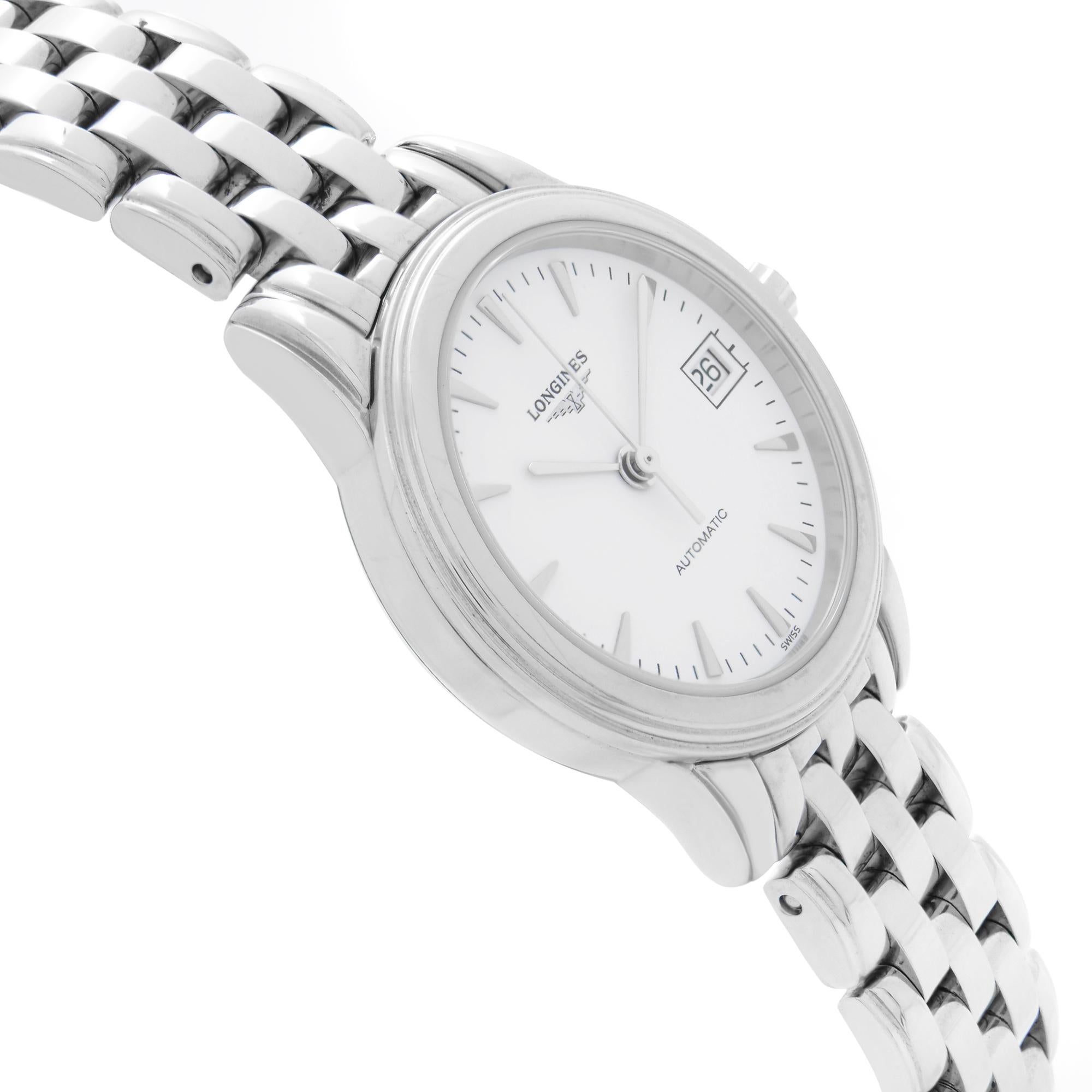 Women's Longines Flagship Steel White Dial Ladies Automatic Watch L4.274.4.12.6