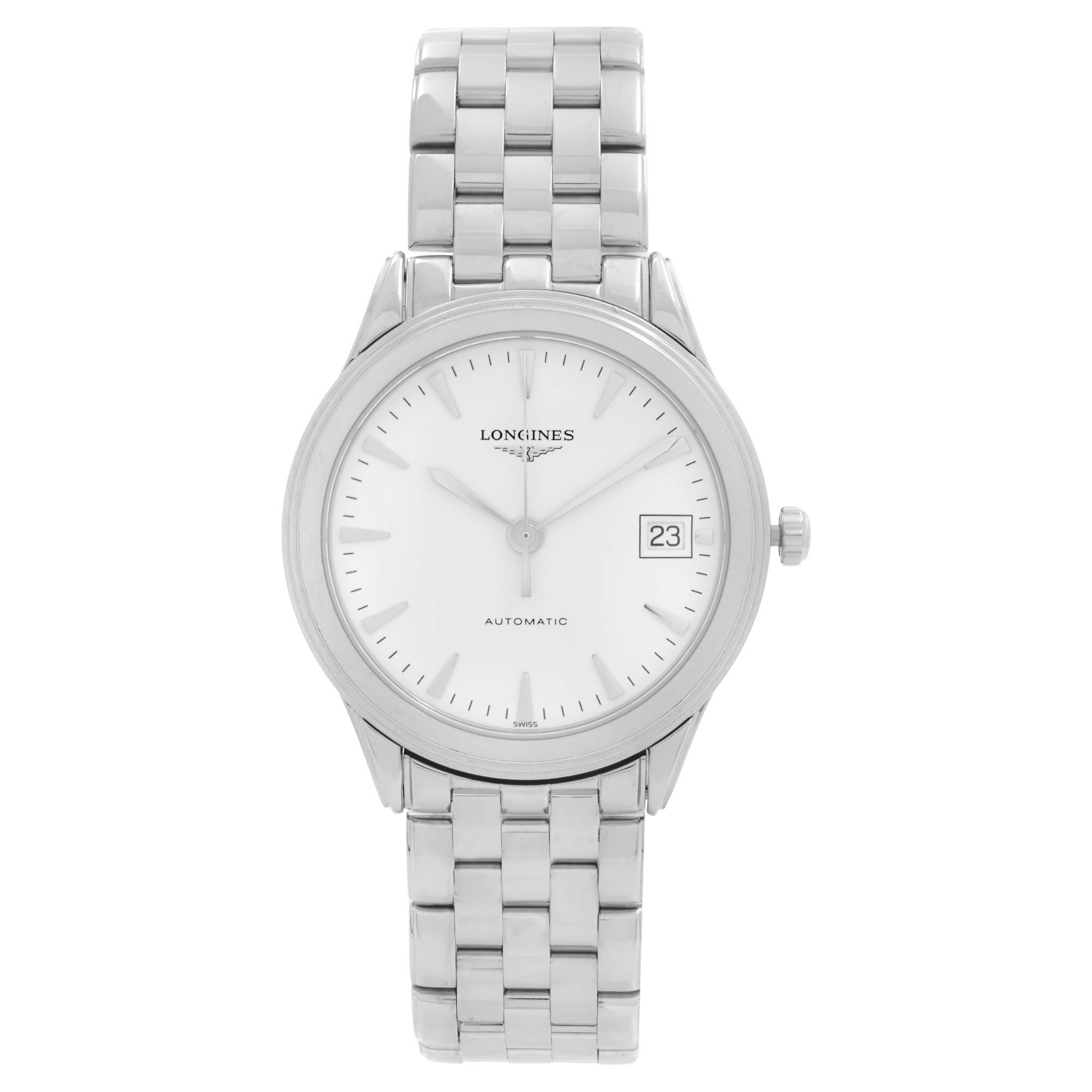 Longines Flagship 36mm Steel White Dial Automatic Mens Watch L4.774.4.12.6