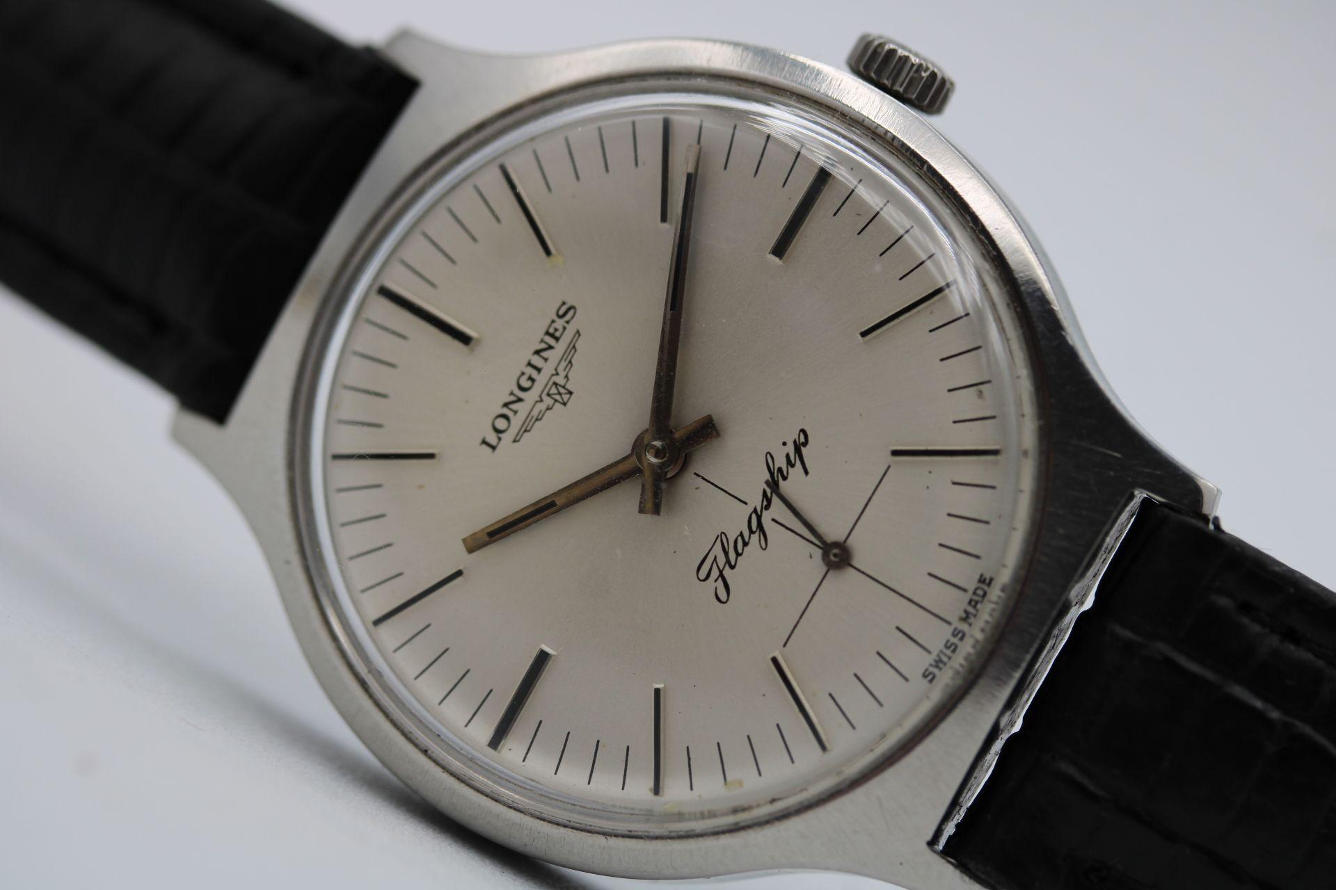 This Longines Flagship is in good working order,

A beautiful stainless-steel vintage Longines Flagship in very good condition with unpolished original case

Serial number dating to 1974

A lovely vintage dress watch. Case 35mm typical for a dress
