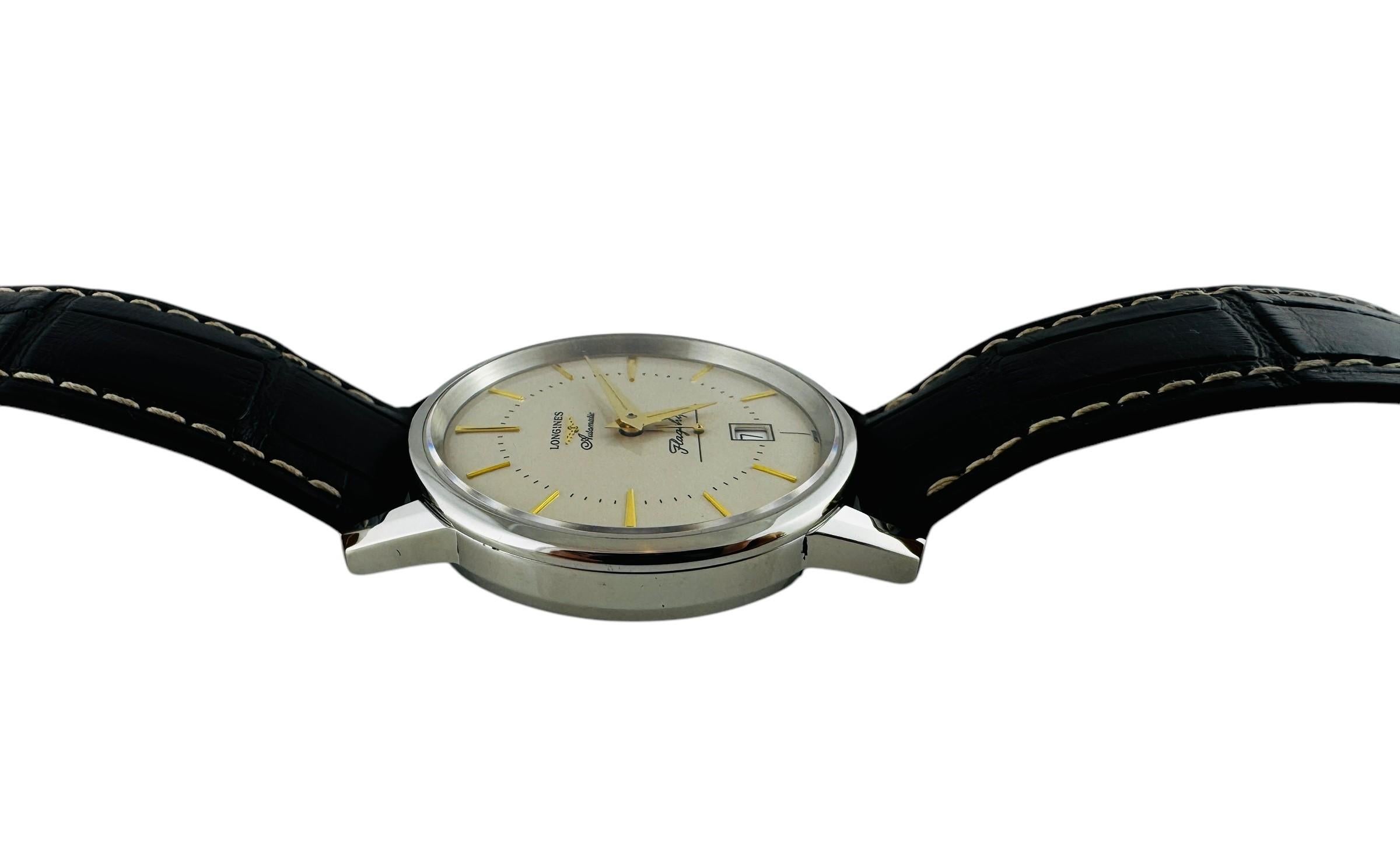 Longines Flagship Heritage Watch Automatic Ivory Dial L4.795.4 #20812 In Good Condition In Washington Depot, CT