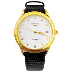 Used Longines Flagship Men's Automatic Watch 18 Karat Yellow Gold Case