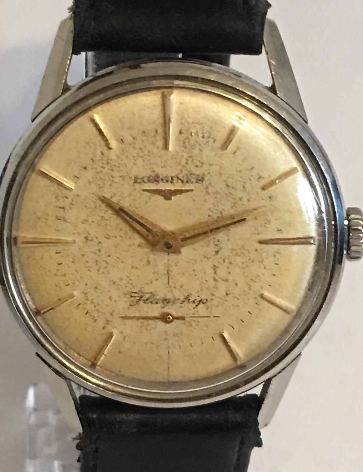 Men's Longines Flagship Men’s Manual Silver Plated Vintage 1960s Watch