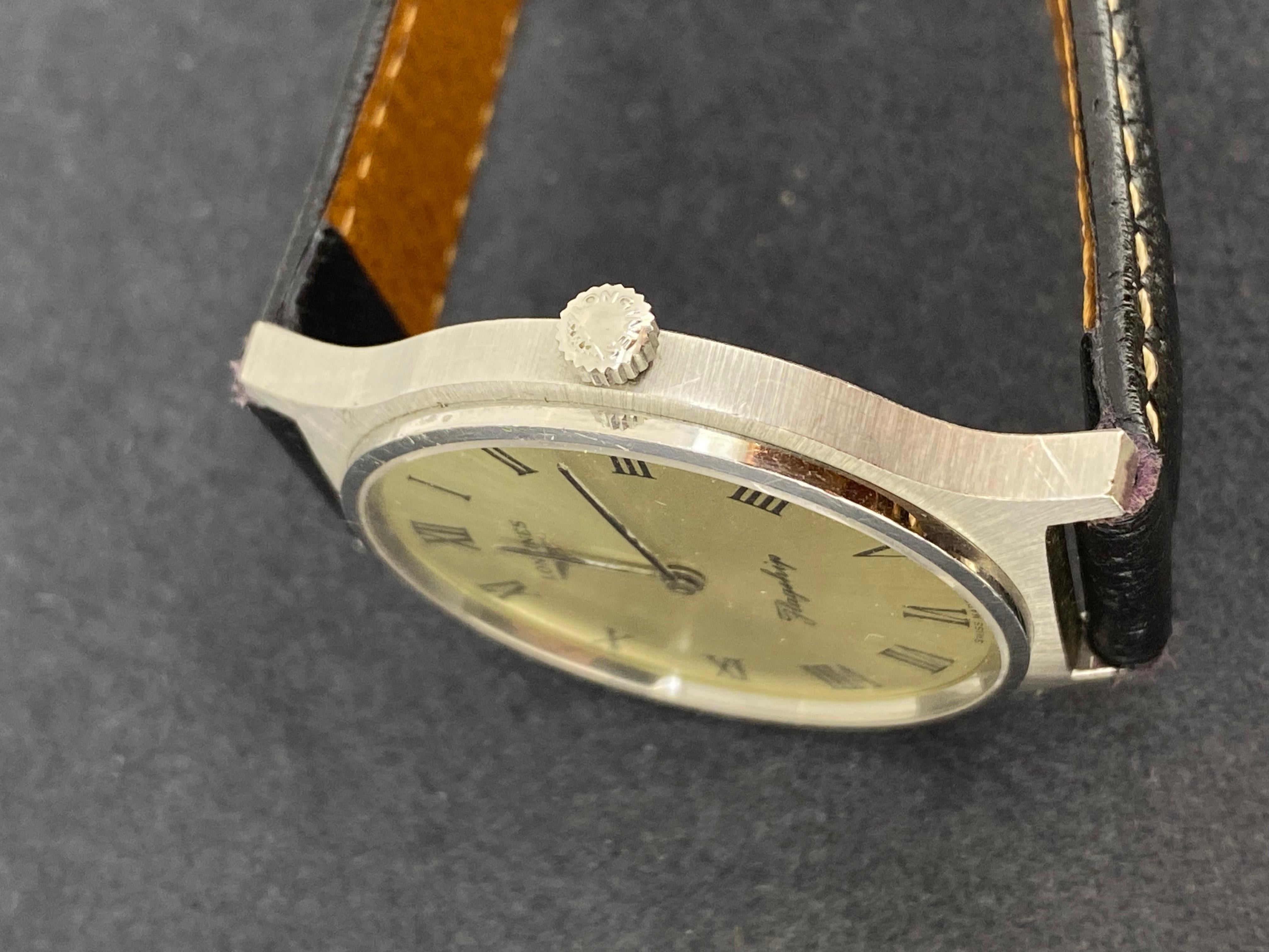Longines Flagship S/Steel Vintage c1970's Swiss Manual 34mm Gents' Watch For Sale 3