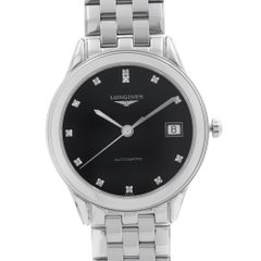 Longines Flagship Steel Black Diamond Dial Automatic Mens Watch L4.774.4.57.6