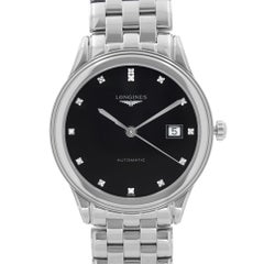 Longines Flagship Steel Black Diamond Dial Automatic Mens Watch L4.874.4.57.6